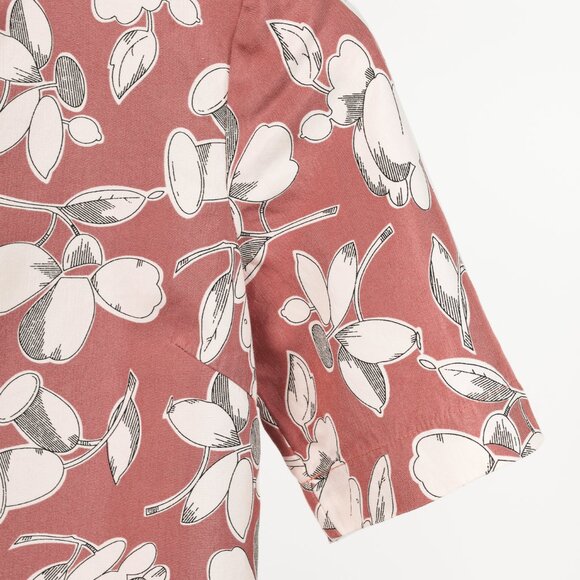 Marni Mauve Cotton & Silk Floral-Print Asymmetrical Top - Picture 4 of 10